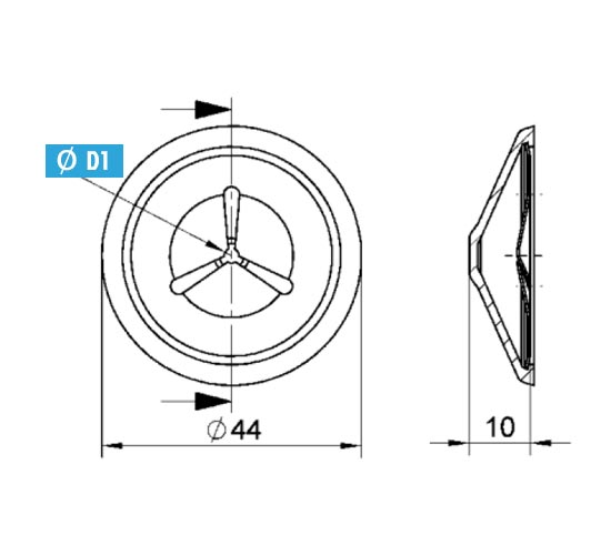 schema clip elastiche tipo w cappuccino plastica