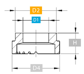 Disegno tecnico ferule HSG
